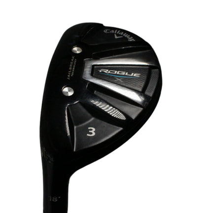 Pre-Owned Callaway Rogue X: 3 Hybrid (18.0) (Left Handed) W/ Aldila 60 R (Regular) (41 Inch) Shaft (Above Average) - The Golf Guys Online