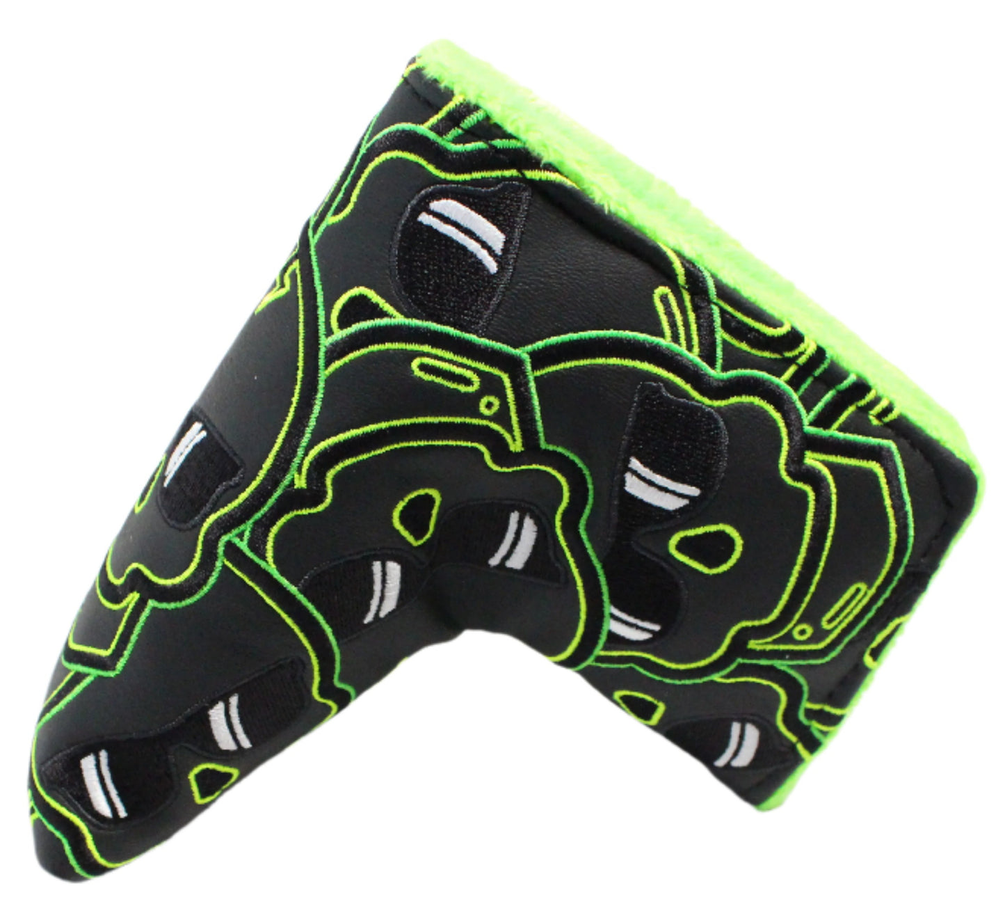 Swag Golf - Green Skulls Blade Putter Headcover *opened, no bag* - The Golf Guys Online