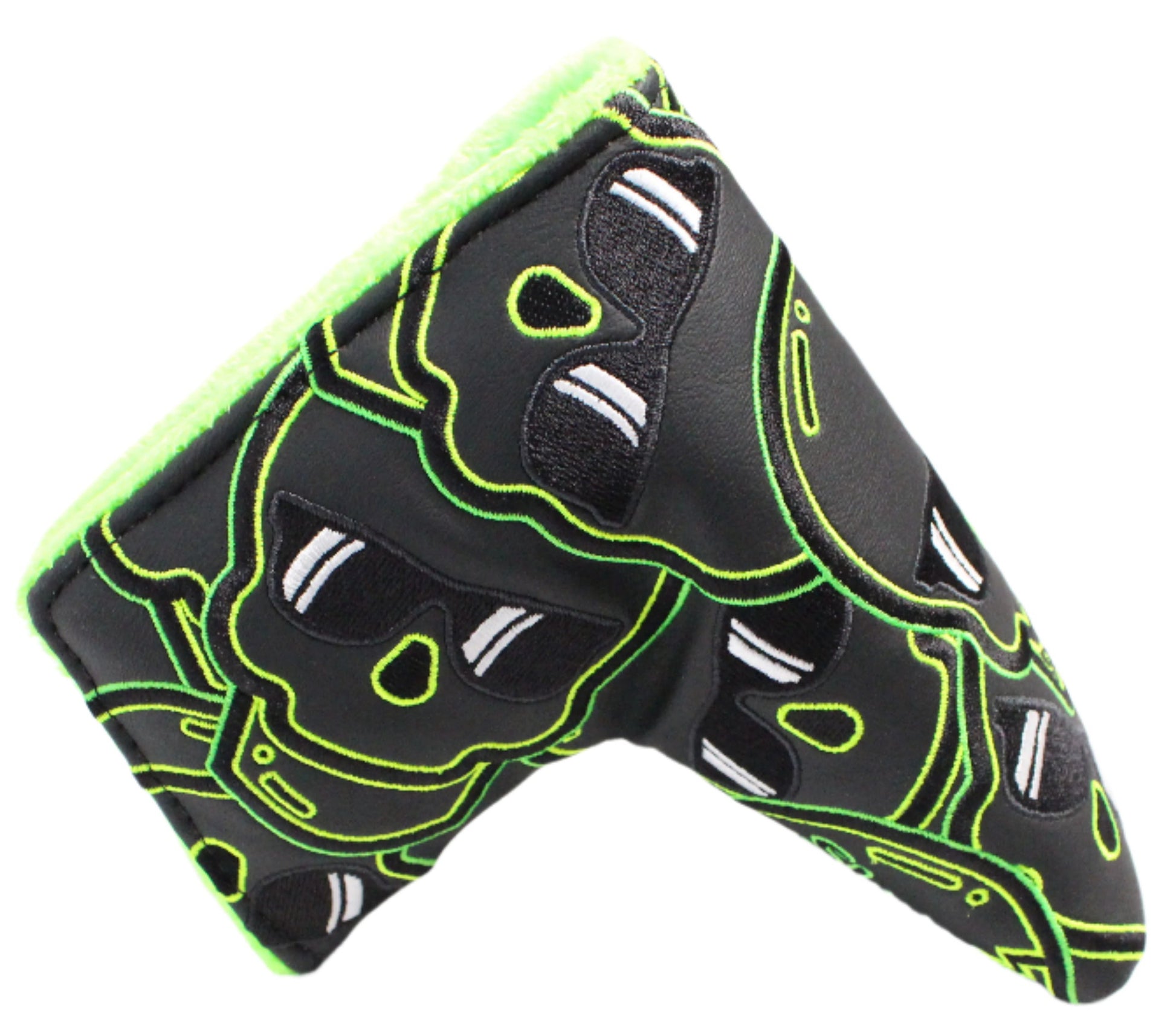 Swag Golf - Green Skulls Blade Putter Headcover *opened, no bag* - The Golf Guys Online