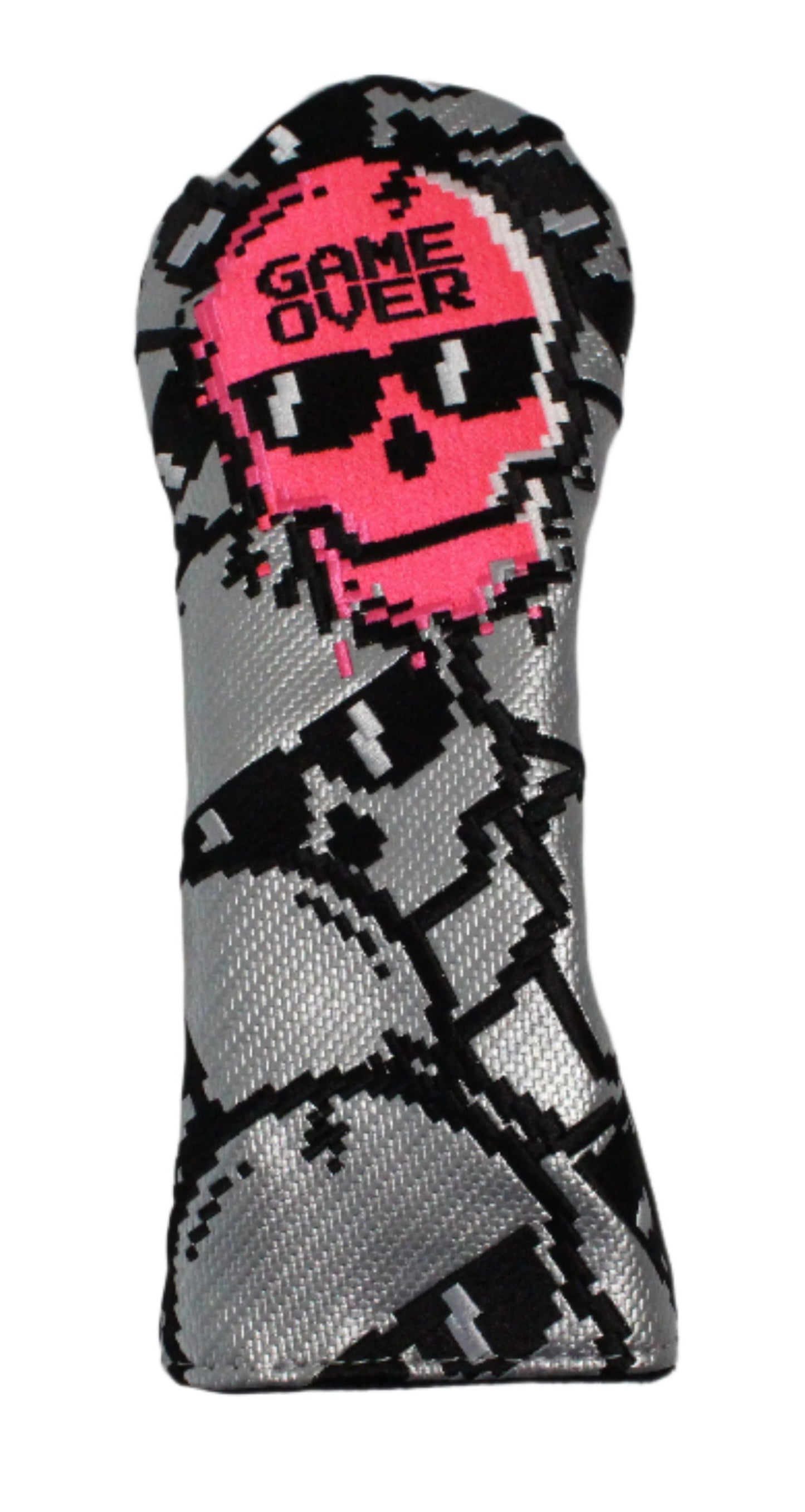 Swag Golf - Neon Pink "Game Over" Stacked Skulls Fairway Wood Headcover *opened, no bag* - The Golf Guys Online