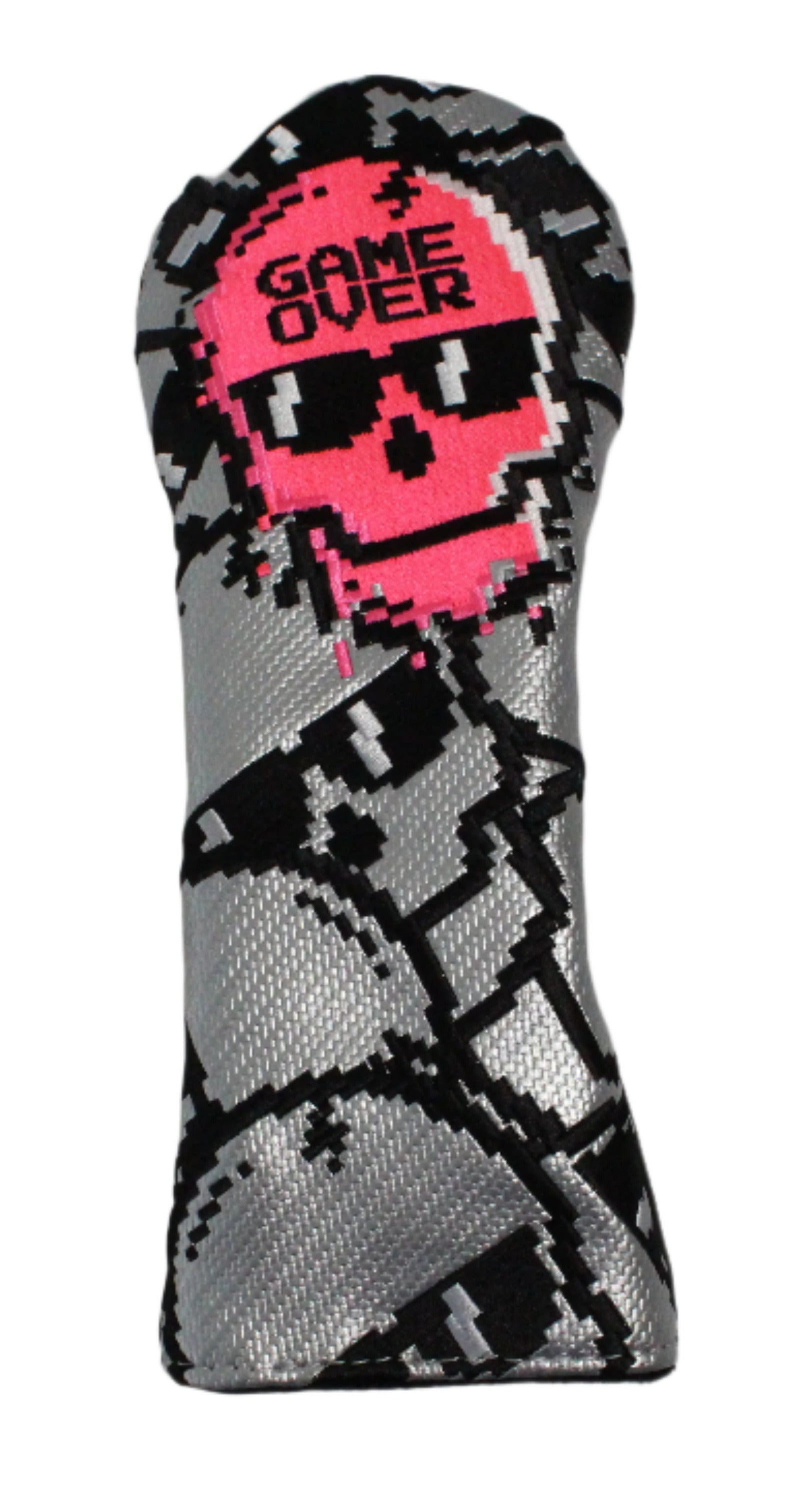 Swag Golf - Neon Pink "Game Over" Stacked Skulls Fairway Wood Headcover *opened, no bag* - The Golf Guys Online