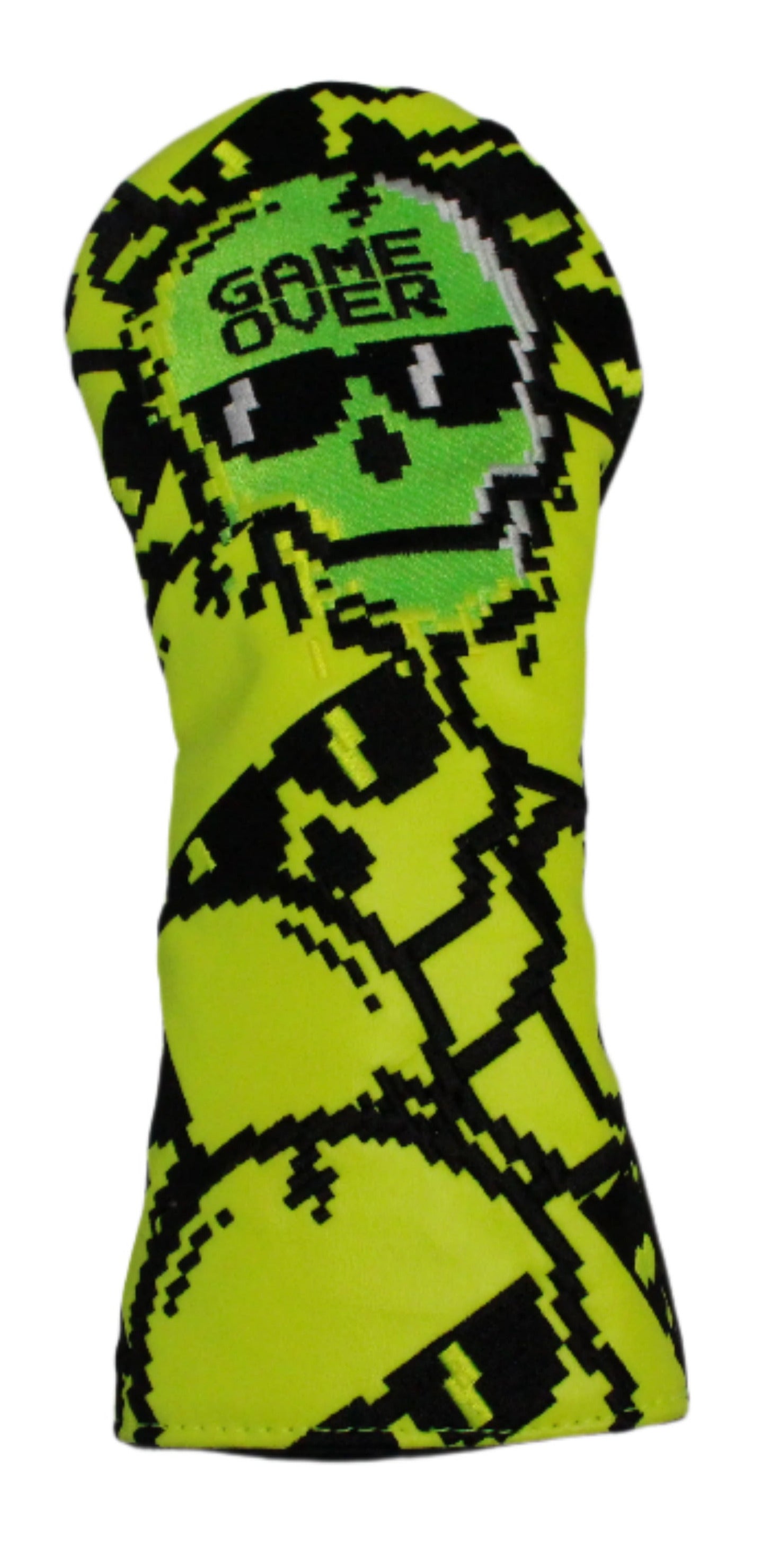 Swag Golf - Neon Green/Yellow "Game Over" Stacked Skulls Fairway Wood Headcover *opened, no bag* - The Golf Guys Online