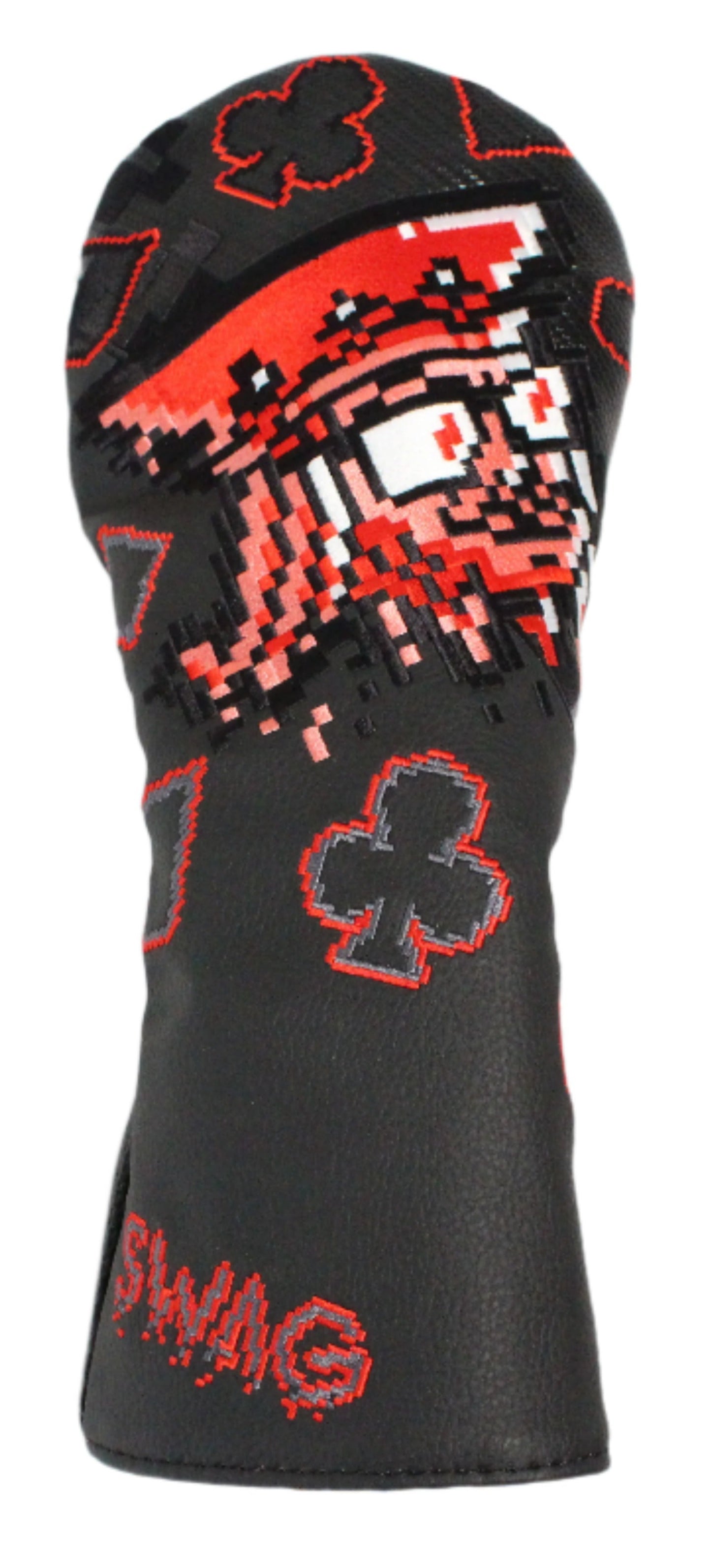 Swag Golf - 8-Bit King Red/Black Driver Headcover *opened, no bag* - The Golf Guys Online