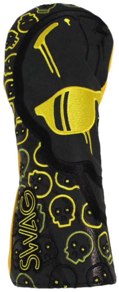 Swag Golf - Dripping Gold Skull Driver Headcover *opened, no bag* - The Golf Guys Online