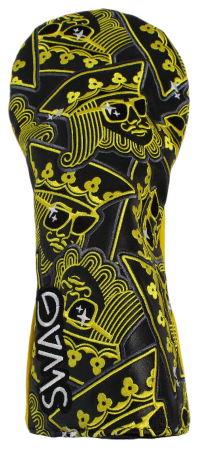 Swag Golf - Gold Shiny King Driver Headcover *opened, no bag* - The Golf Guys Online