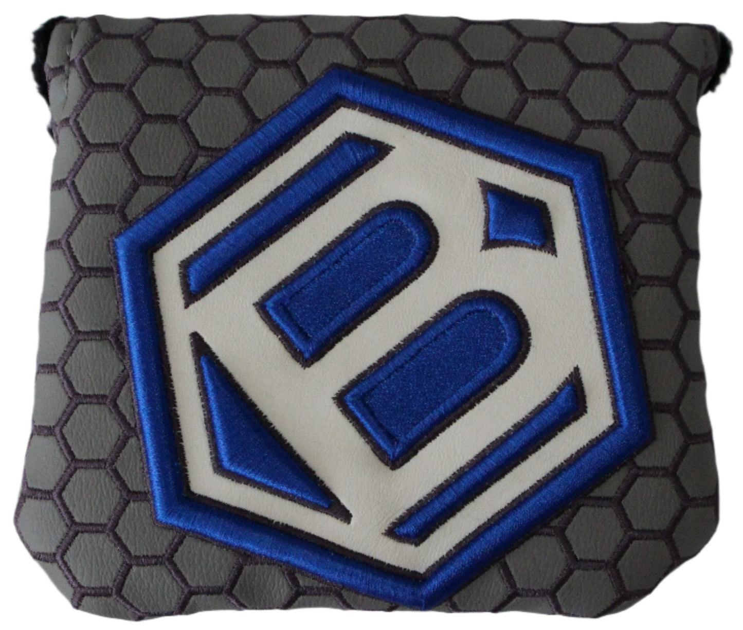 Bettinardi - 2022 Jumbo Hex B Specialty Run Mid-Sqaure Mallet Putter Headcover Grey/Blue/White - The Golf Guys Online