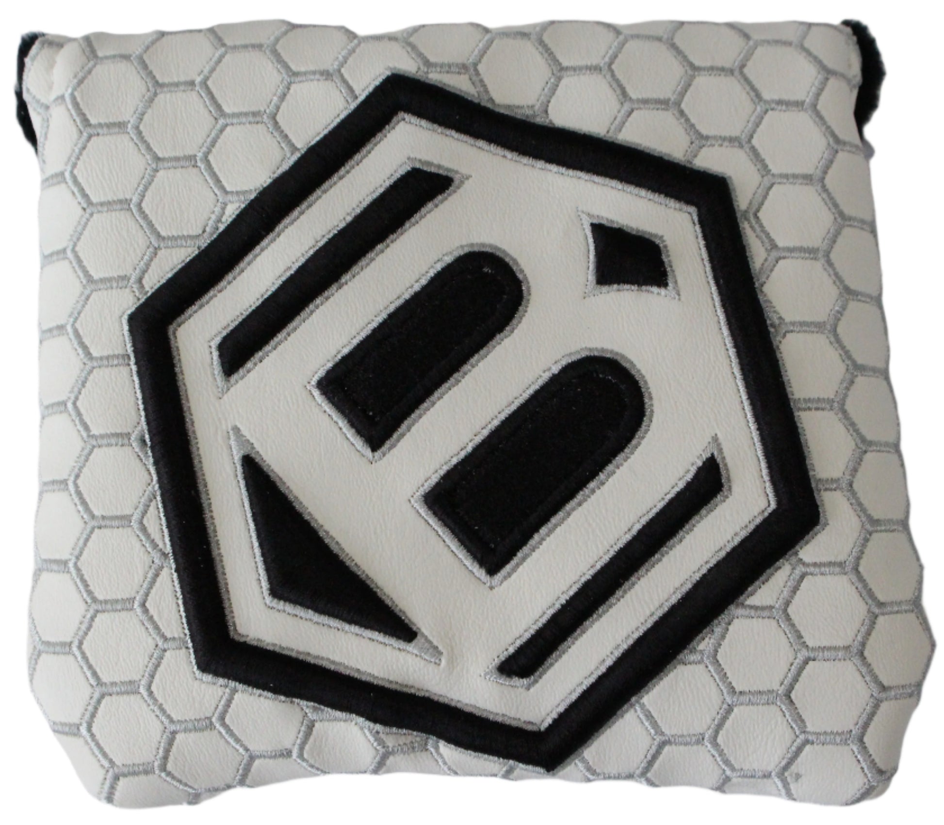 Bettinardi - 2022 Jumbo Hex B Specialty Run Mid-Sqaure Mallet Putter Headcover White/Black - The Golf Guys Online