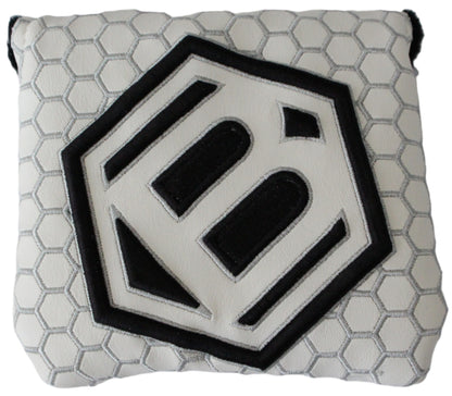 Bettinardi - 2022 Jumbo Hex B Specialty Run Mid-Sqaure Mallet Putter Headcover White/Black - The Golf Guys Online