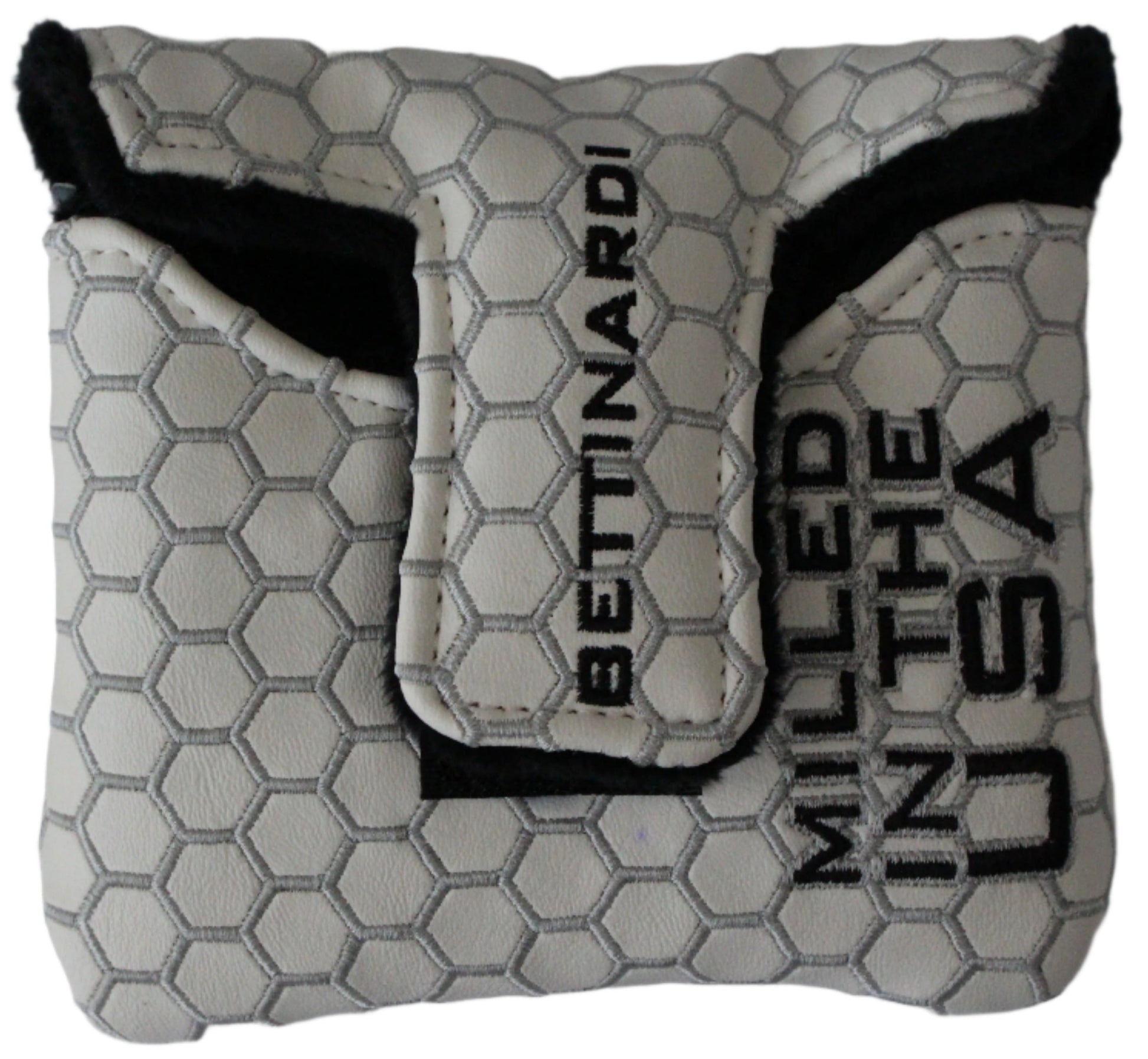 Bettinardi - 2022 Jumbo Hex B Specialty Run Mid-Sqaure Mallet Putter Headcover White/Black - The Golf Guys Online