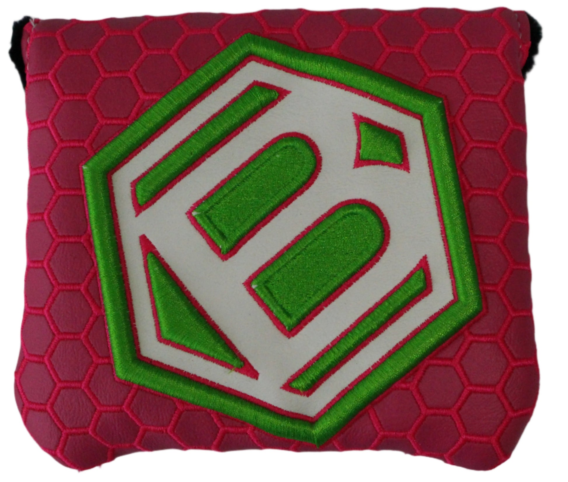 Bettinardi - 2022 Jumbo Hex B Specialty Run Mid-Sqaure Mallet Putter Headcover Pink/Green/White - The Golf Guys Online