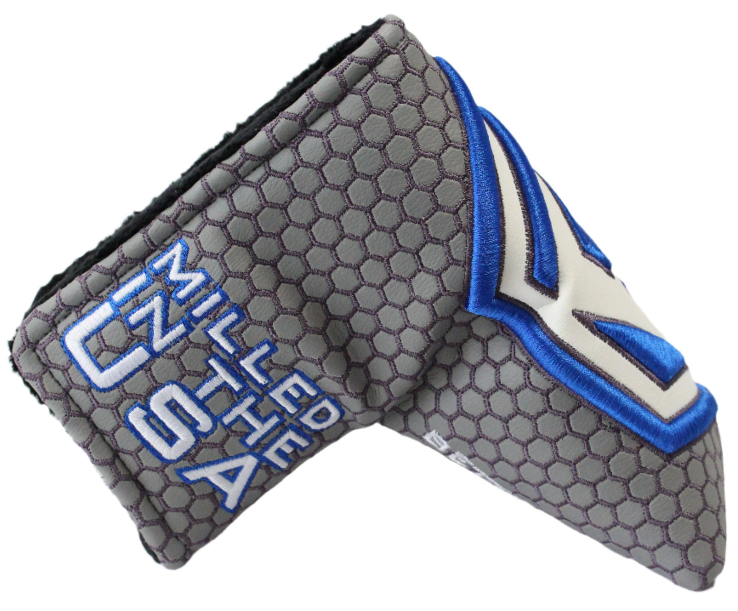 Bettinardi - 2022 Jumbo Hex B Specialty Run Blade Putter Headcover Grey/Blue/White - The Golf Guys Online