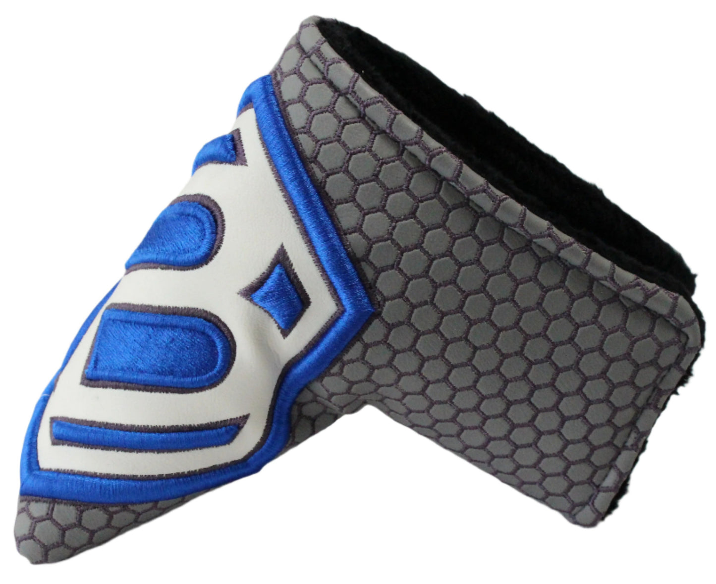 Bettinardi - 2022 Jumbo Hex B Specialty Run Blade Putter Headcover Grey/Blue/White - The Golf Guys Online