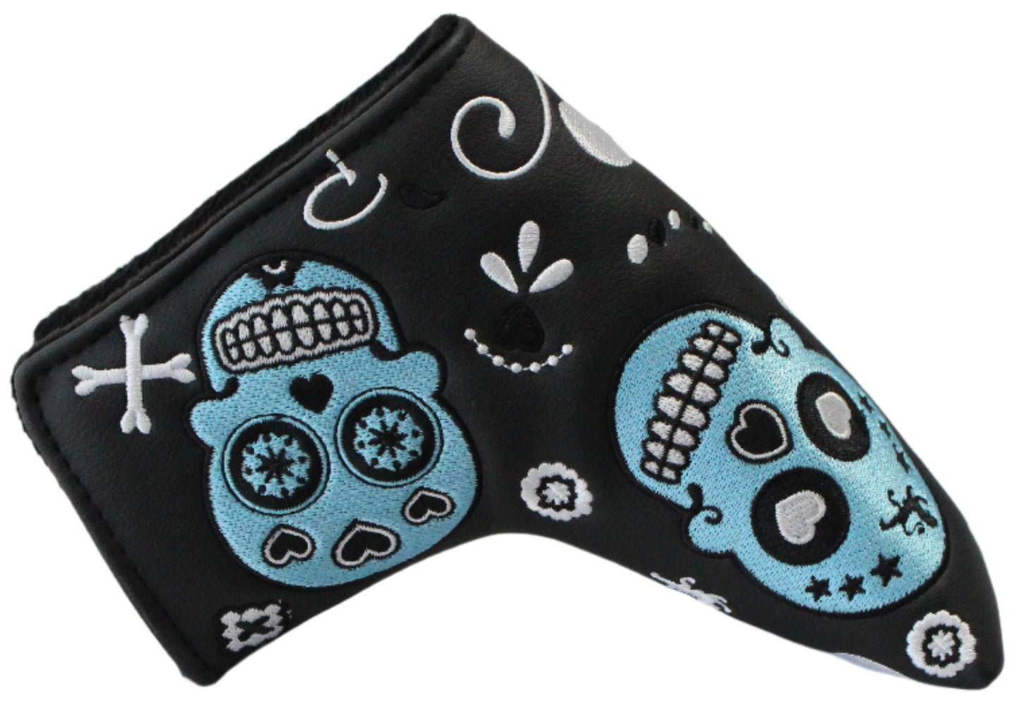 Piretti - Limited Edition Black/White Dia De Los Muertos Blade Putter Headcover - The Golf Guys Online
