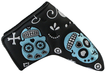 Piretti - Limited Edition Black/White Dia De Los Muertos Blade Putter Headcover - The Golf Guys Online