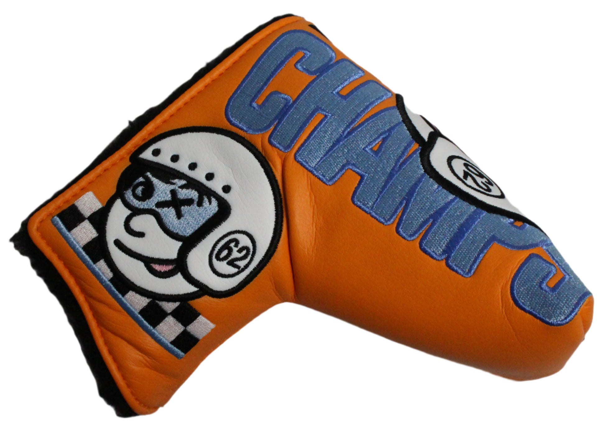 Scotty Cameron - Champs Choice Johnny Racer Custom Shop Orange/Blue Mid-Mallet Putter Headcover - The Golf Guys Online