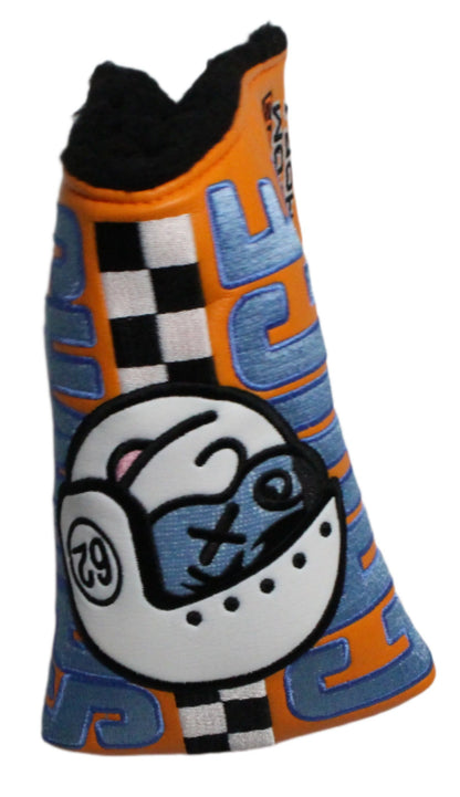 Scotty Cameron - Champs Choice Johnny Racer Custom Shop Orange/Blue Mid-Mallet Putter Headcover - The Golf Guys Online