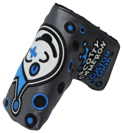 Scotty Cameron - 2019 Custom Shop Jackpot Johnny Charcoal & Blue Mid-Mallet Putter Headcover - The Golf Guys Online