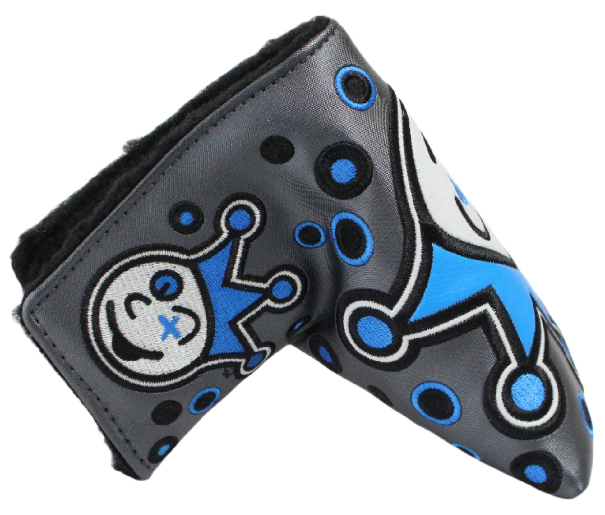 Scotty Cameron - 2019 Custom Shop Jackpot Johnny Charcoal & Blue Mid-Mallet Putter Headcover - The Golf Guys Online