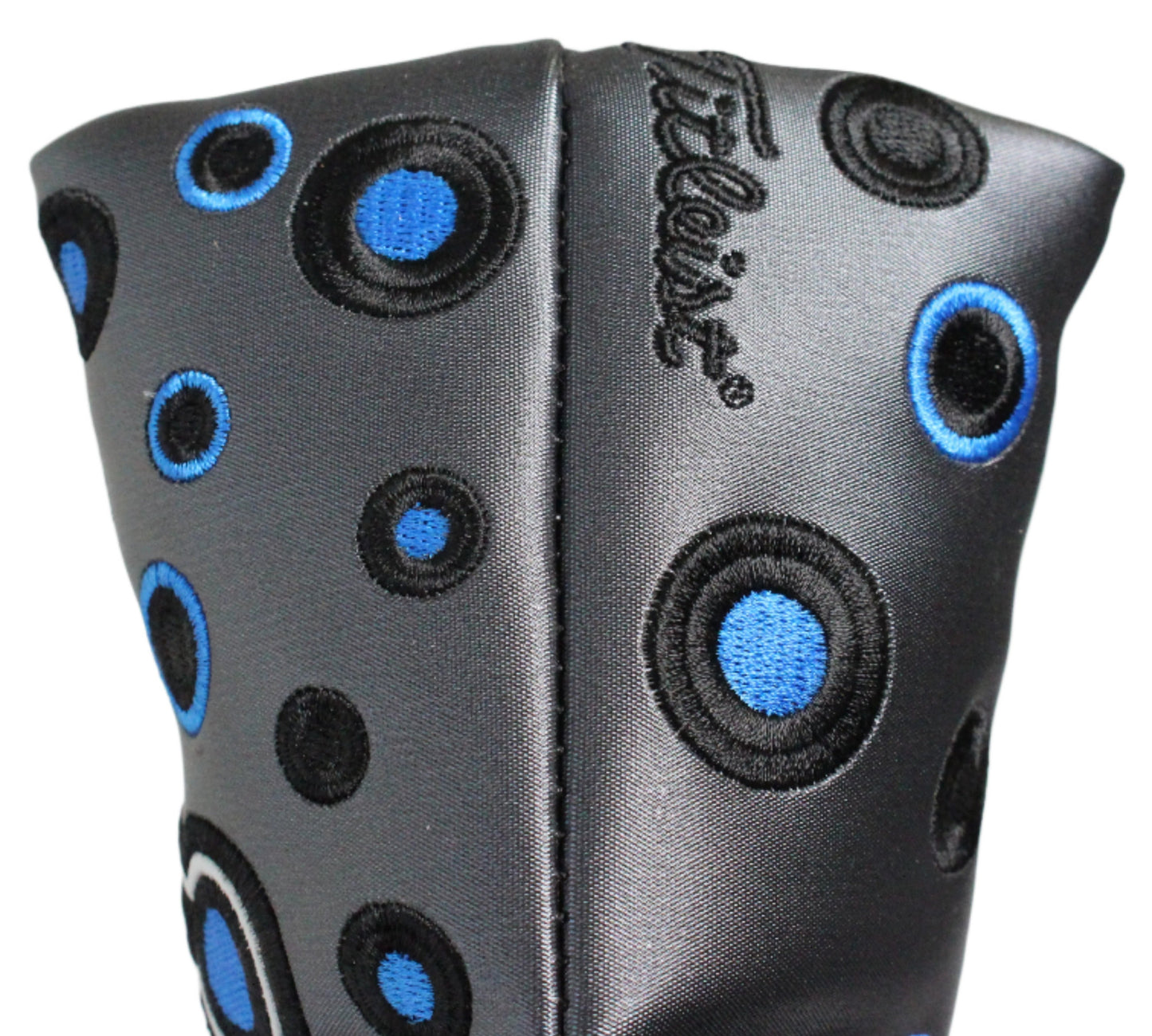 Scotty Cameron - 2019 Custom Shop Jackpot Johnny Charcoal & Blue Mid-Mallet Putter Headcover - The Golf Guys Online