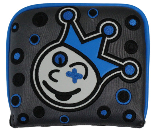 Scotty Cameron - 2019 Custom Shop Jackpot Johnny Charcoal & Blue Mid-Square Mallet Putter Headcover - The Golf Guys Online