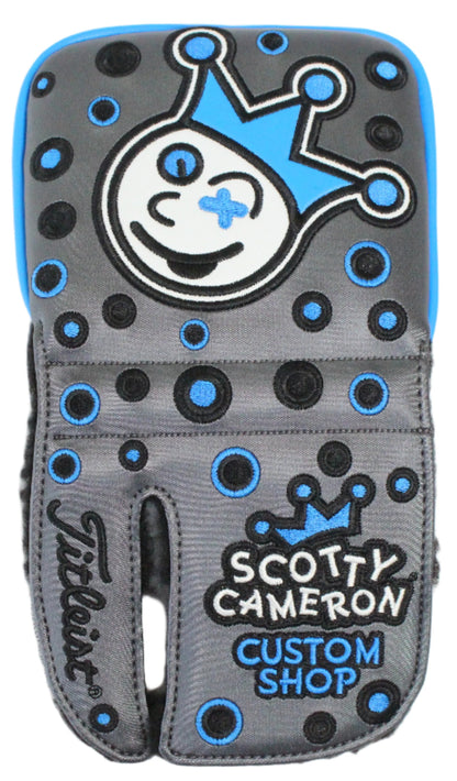 Scotty Cameron - 2019 Custom Shop Jackpot Johnny Charcoal & Blue Mid-Square Mallet Putter Headcover - The Golf Guys Online