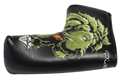 Limited Piretti Majestic Lion King Blade Putter Headcover Green/Black