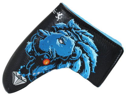 Limited Piretti Majestic Lion King Blade Putter Headcover Blue/Black