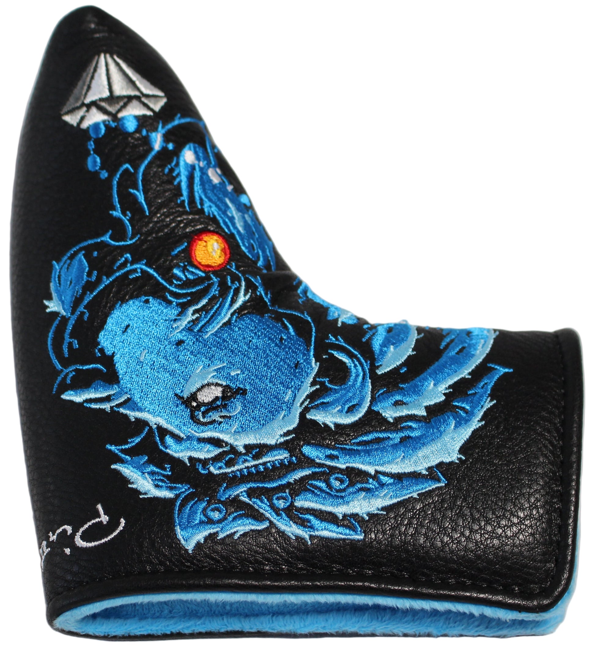 Limited Piretti Majestic Lion King Blade Putter Headcover Blue/Black