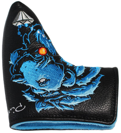 Limited Piretti Majestic Lion King Blade Putter Headcover Blue/Black