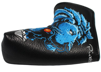 Limited Piretti Majestic Lion King Blade Putter Headcover Blue/Black