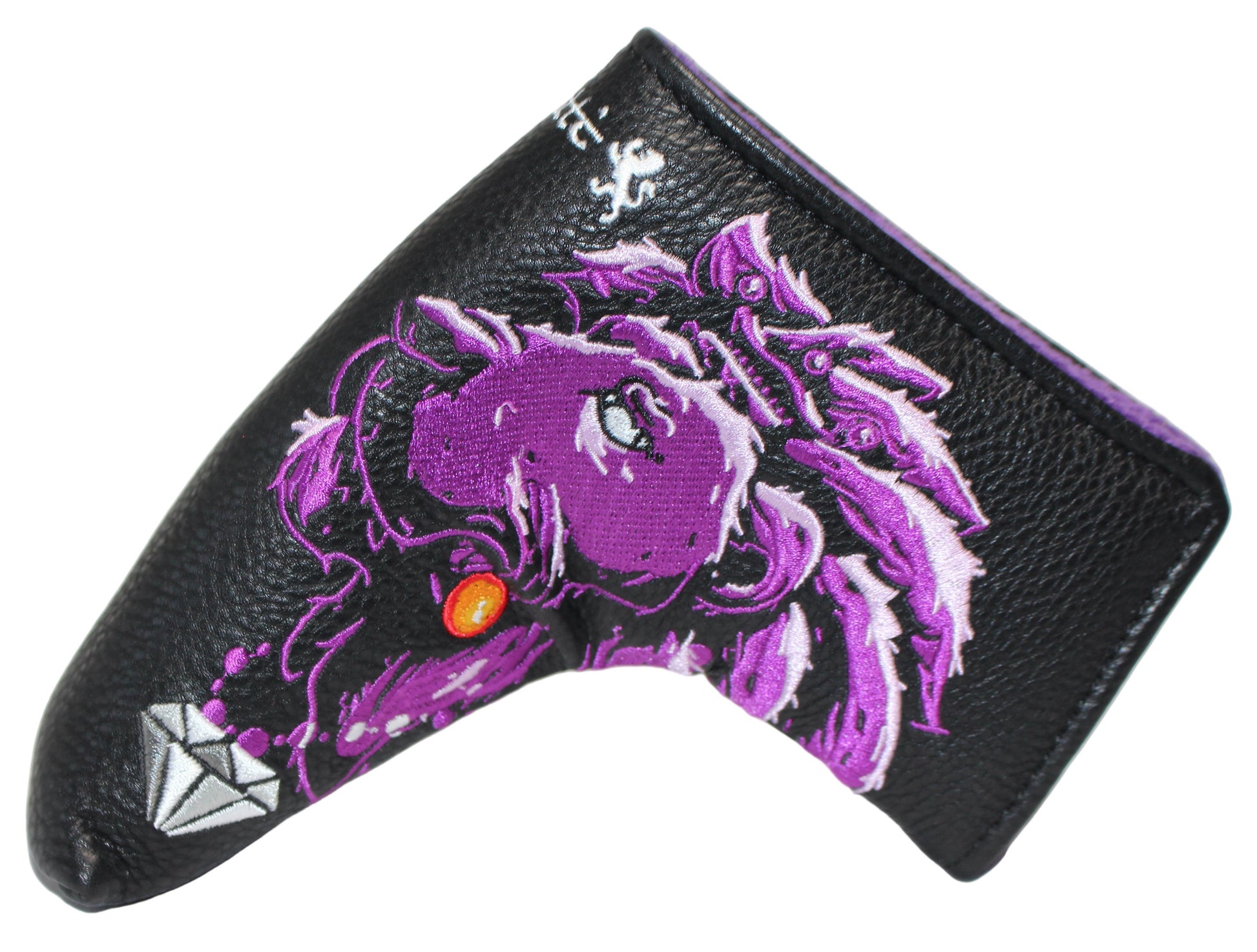 Piretti Majestic Lion King Blade Putter Headcover Purple/Black