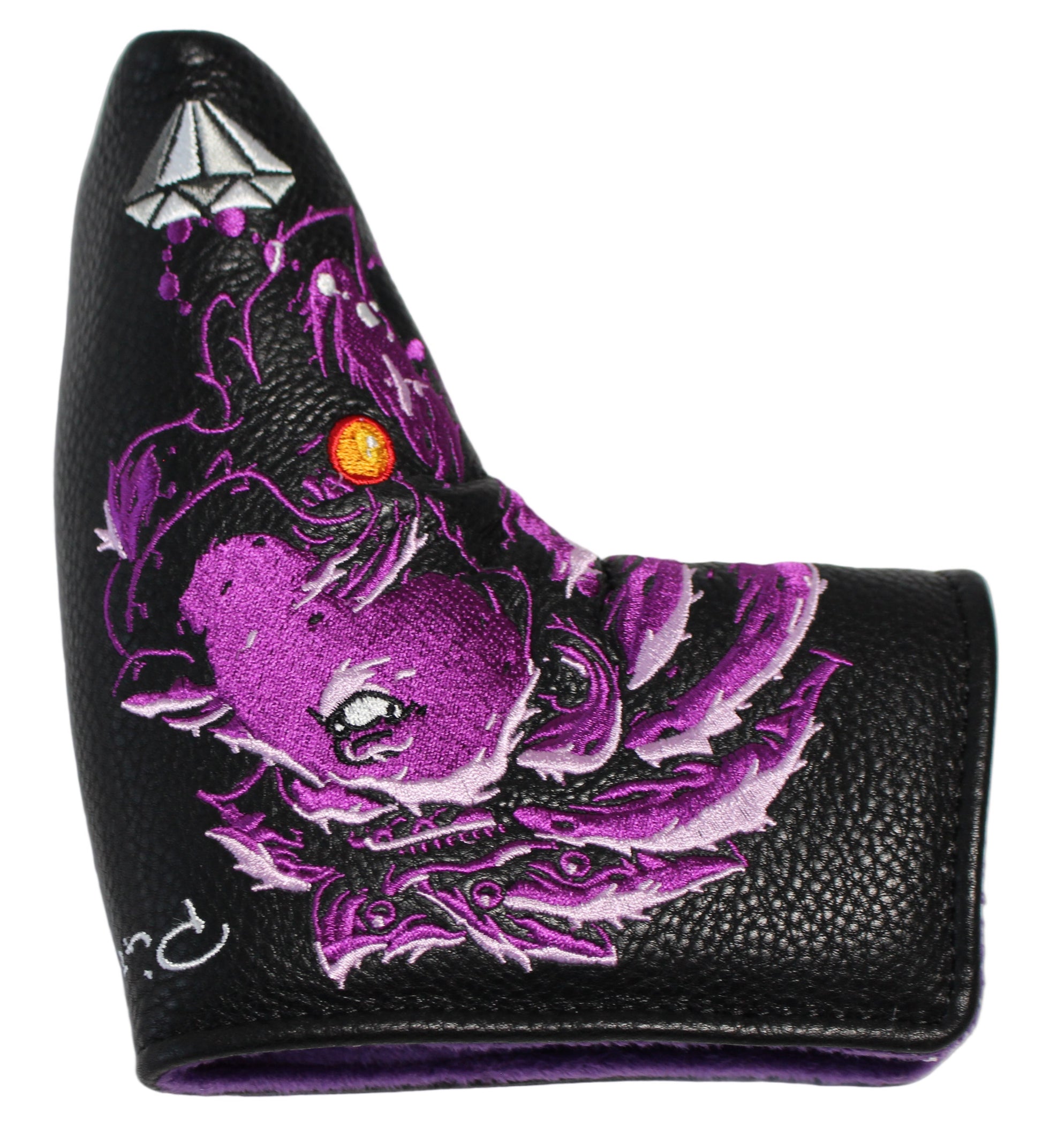 Piretti Majestic Lion King Blade Putter Headcover Purple/Black