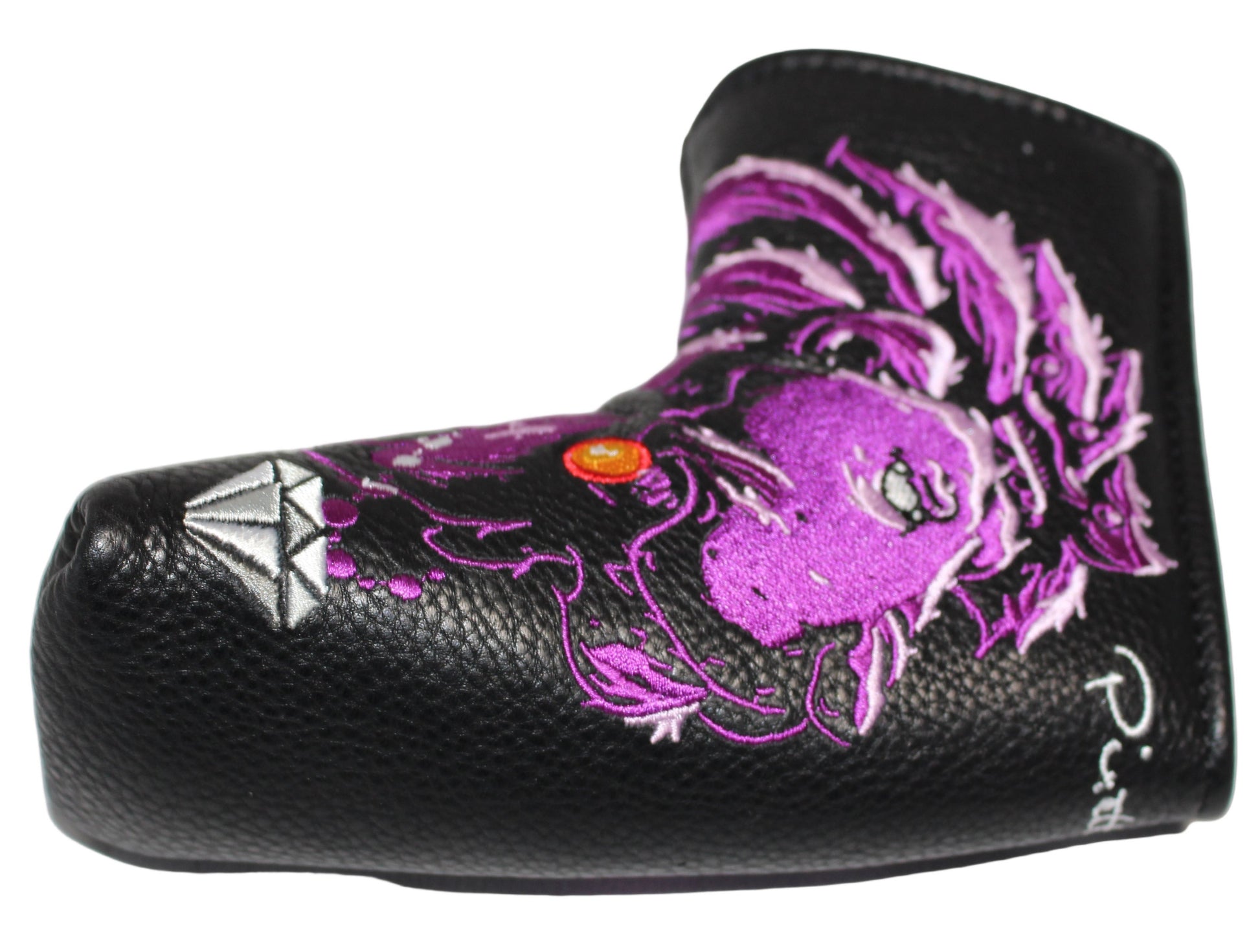 Piretti Majestic Lion King Blade Putter Headcover Purple/Black