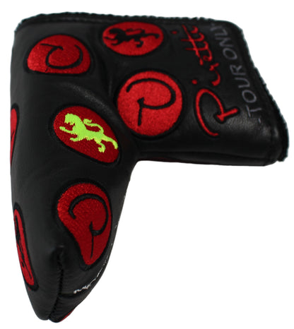 Piretti Limited Edition Tour Only Circle P Black/Red Blade Putter Headcover