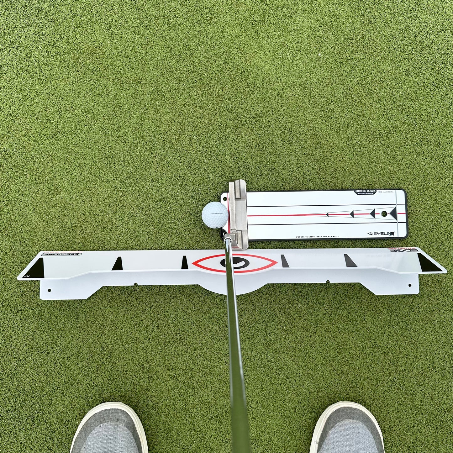 Edge Putting Rail & Quick Look Mirror Combo