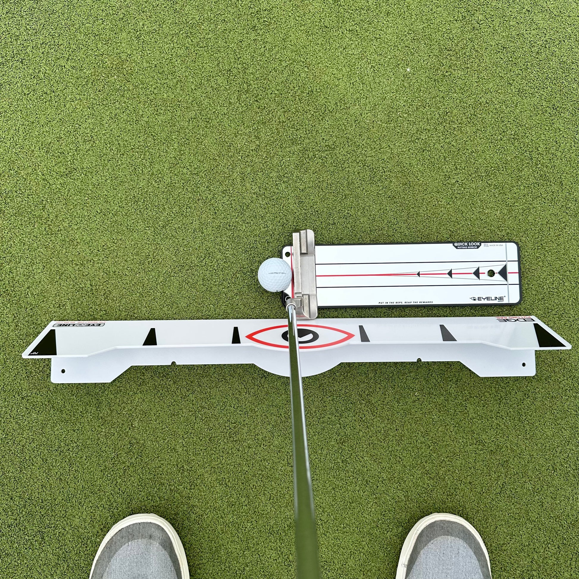 Edge Putting Rail & Quick Look Mirror Combo