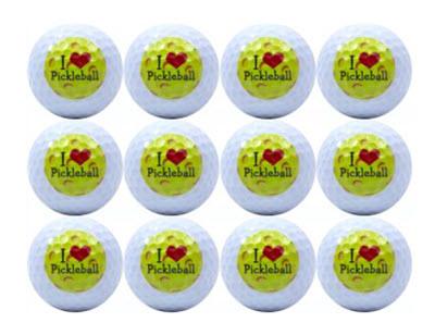 New Novelty I Love Pickleball Golf Balls