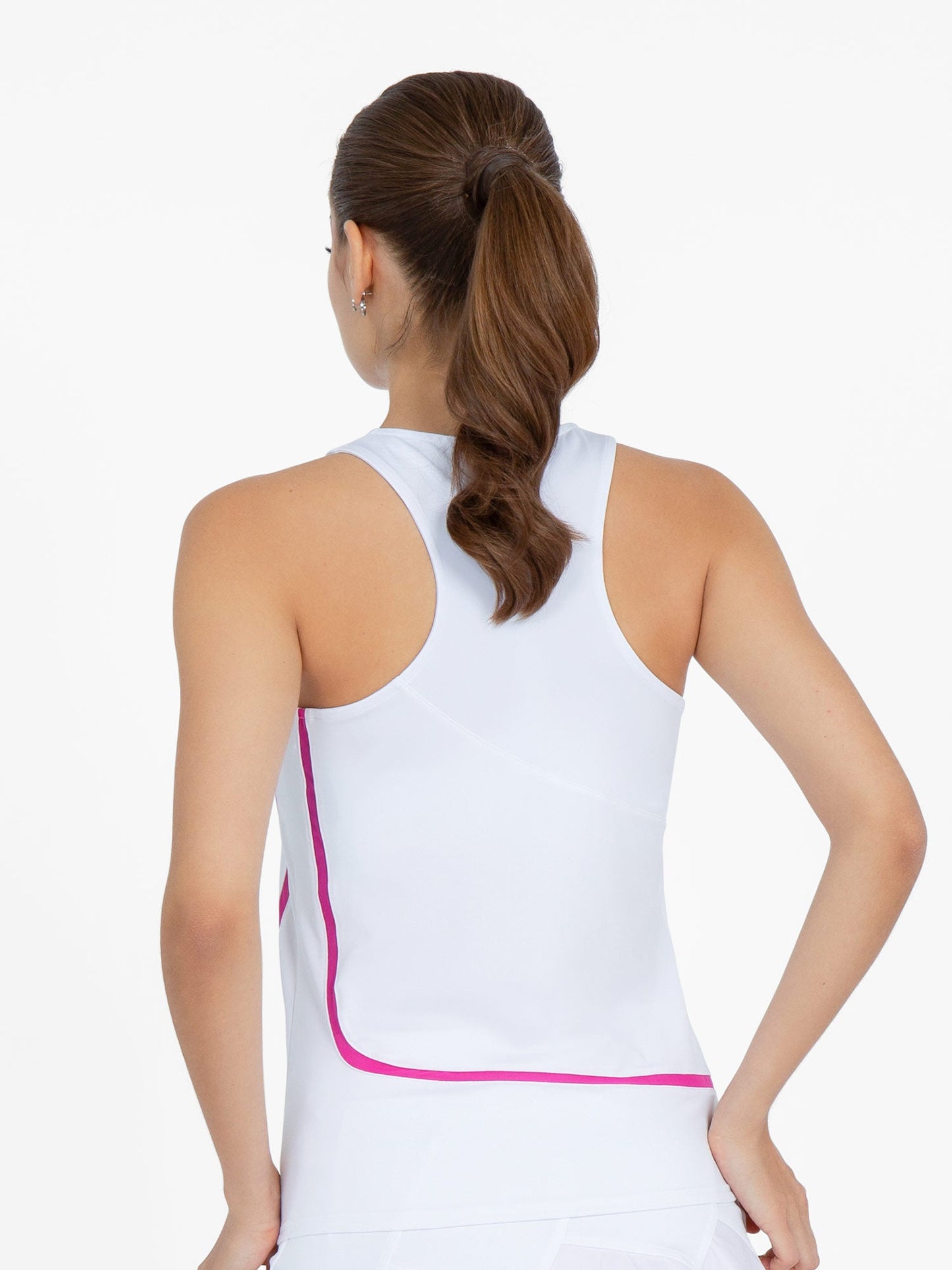 Baseline Tank - White/Pink - The Golf Guys Online