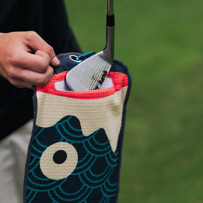 Koi Utility Towel (Blue) - The Golf Guys Online