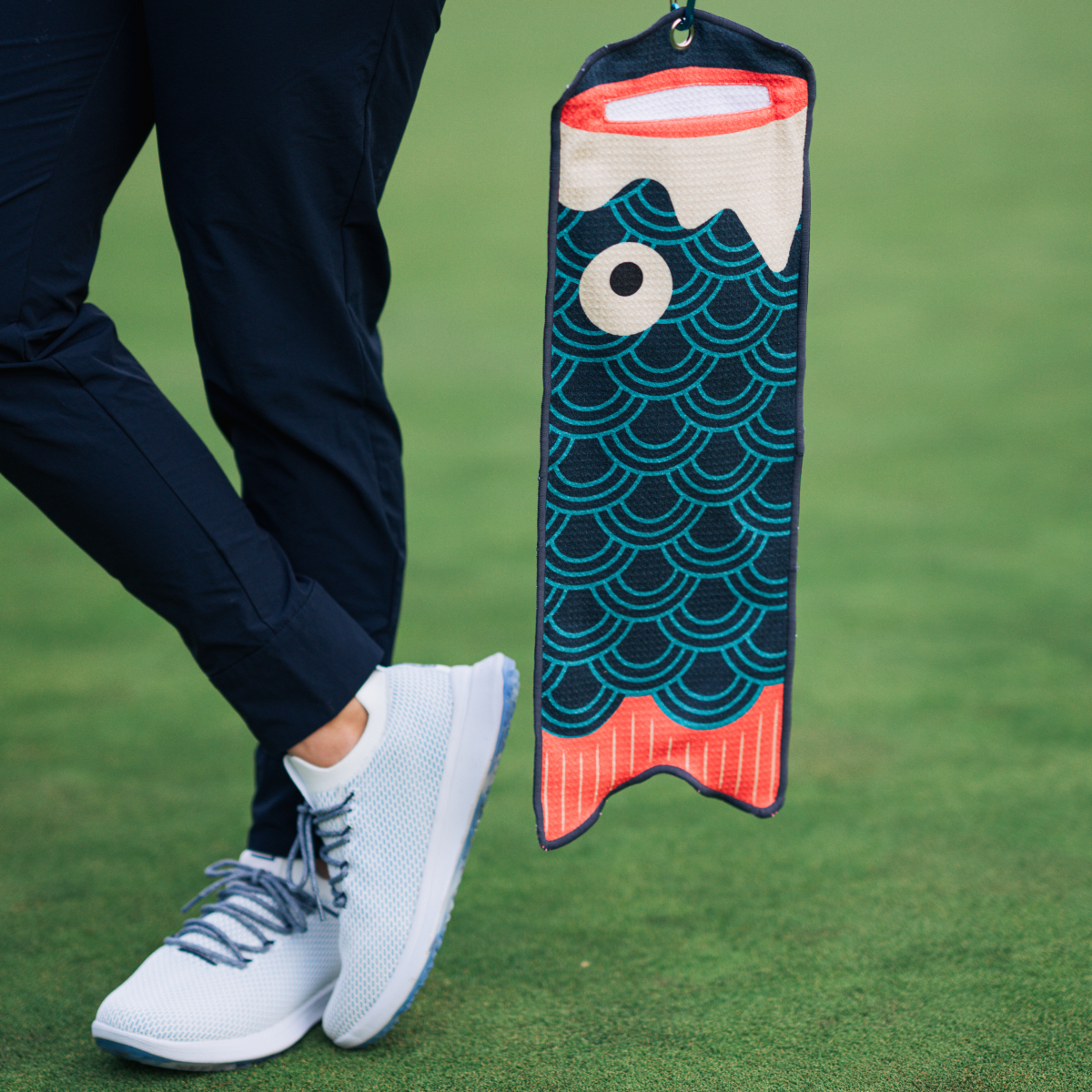 Koi Utility Towel (Blue) - The Golf Guys Online