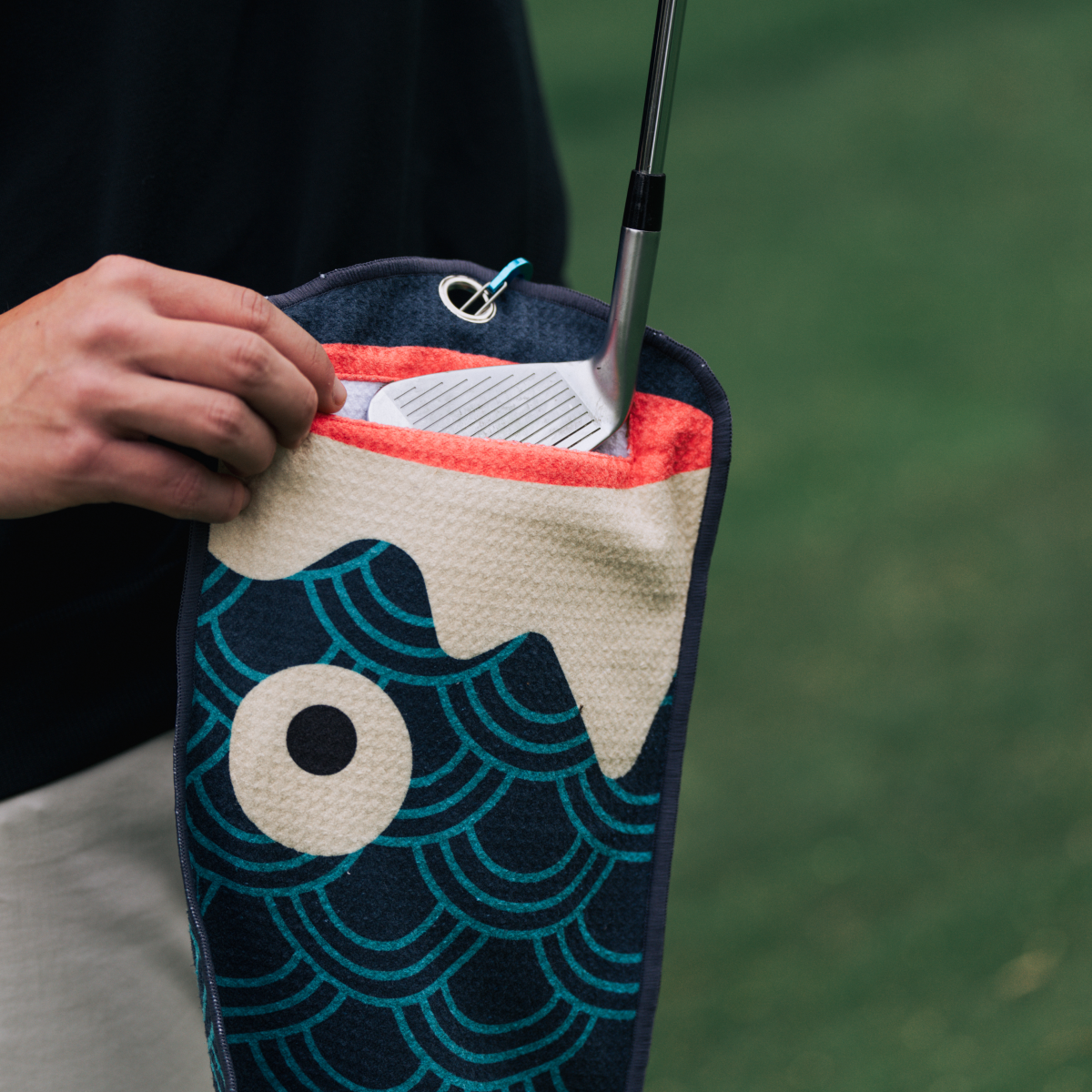Koi Utility Towel (Blue) - The Golf Guys Online