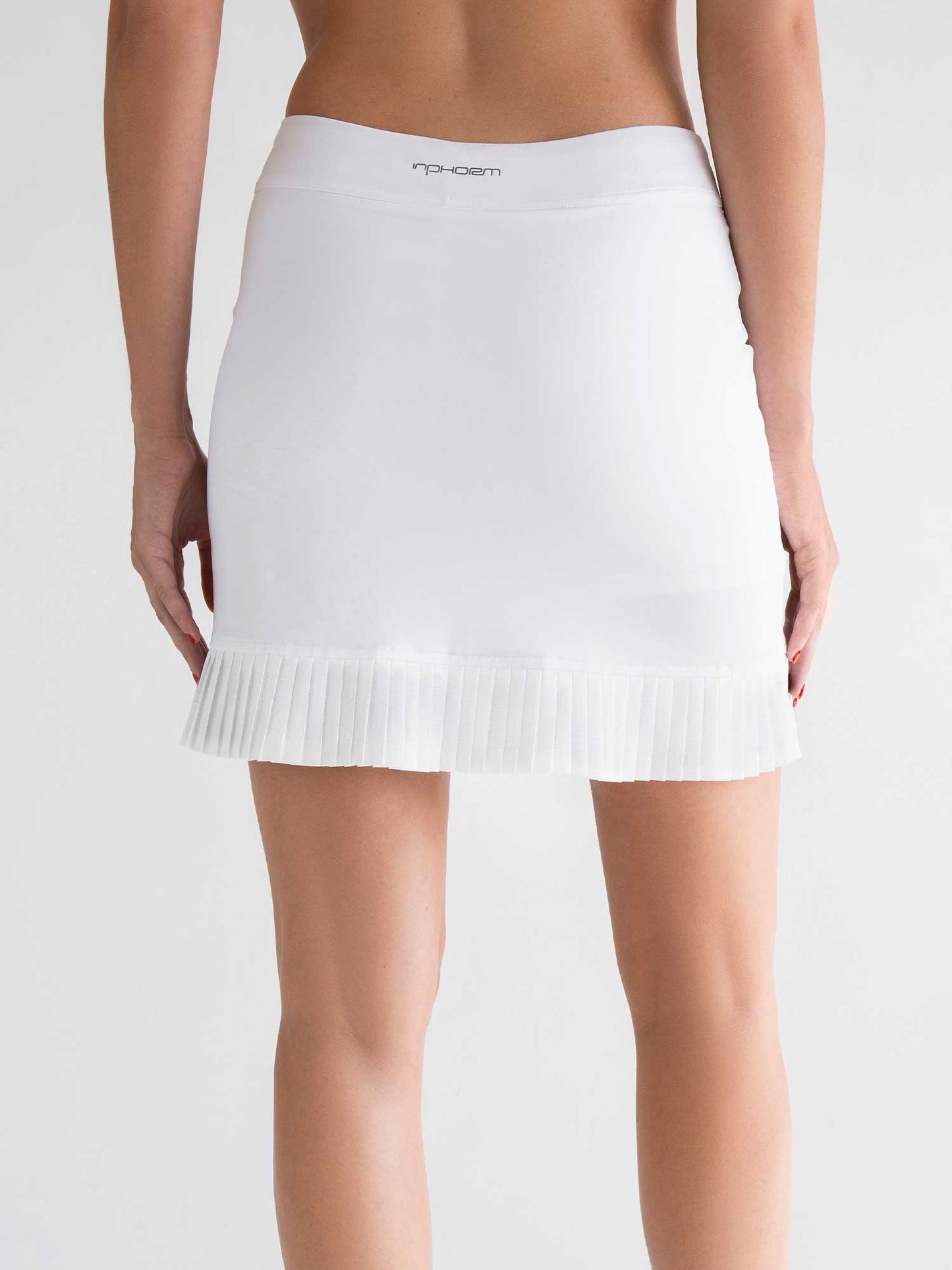 Kai 17" Pleated Skirt - White - The Golf Guys Online