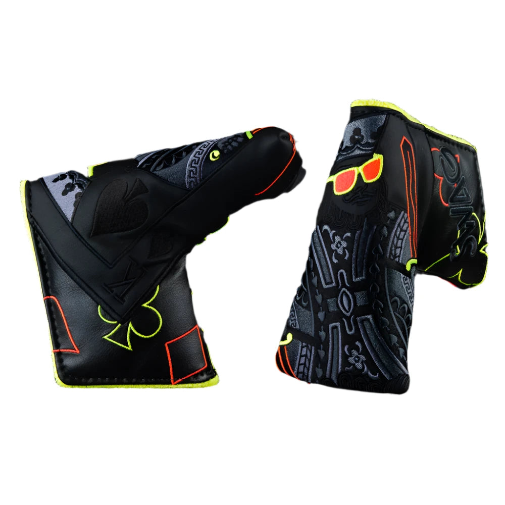 Swag Golf - Eclipse Orange and Bolt King Blade Putter Headcover - The Golf Guys Online