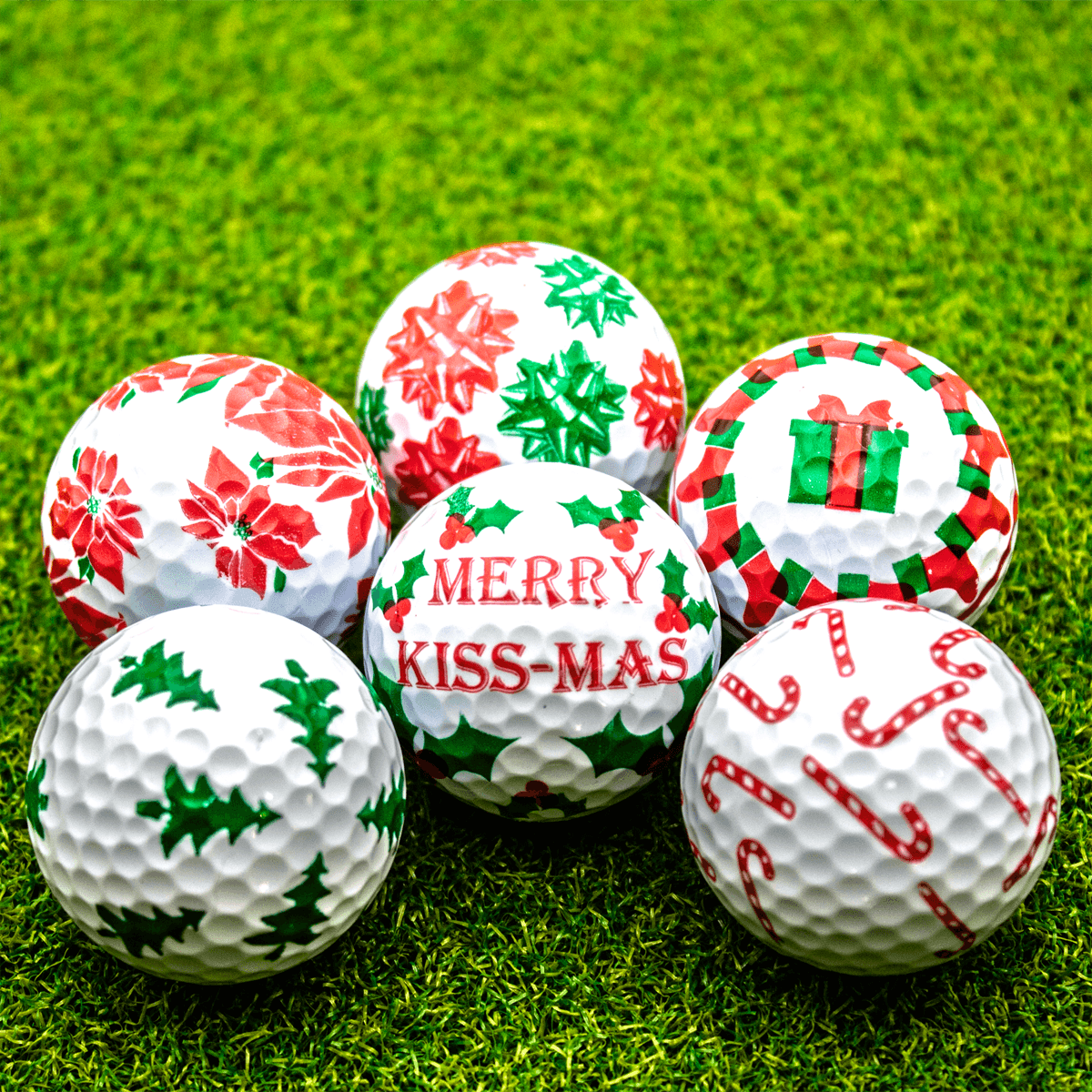 New Novelty Deluxe Christmas 2 Mix Golf Balls