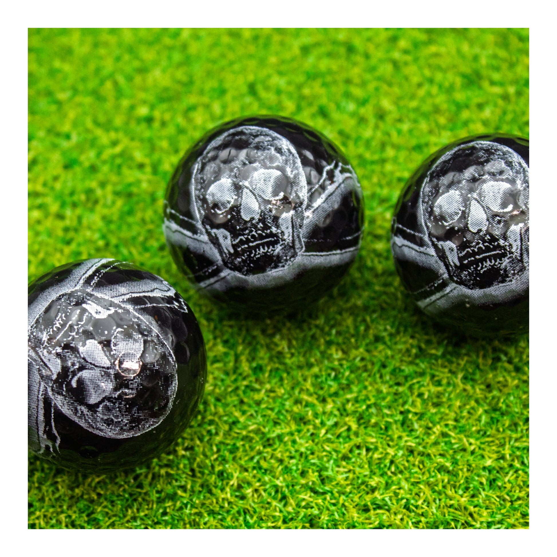 New Novelty Black Skull Golf Balls