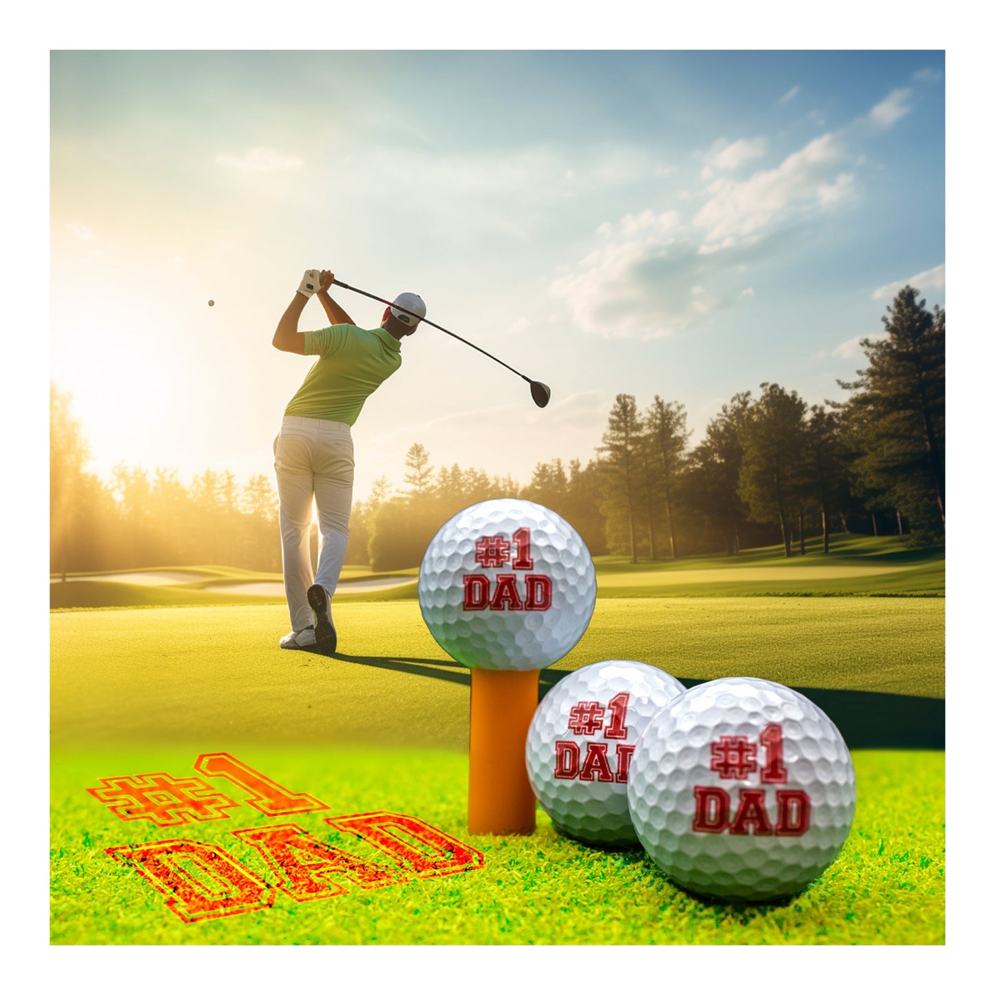 New Novelty #1 Dad Golf Balls