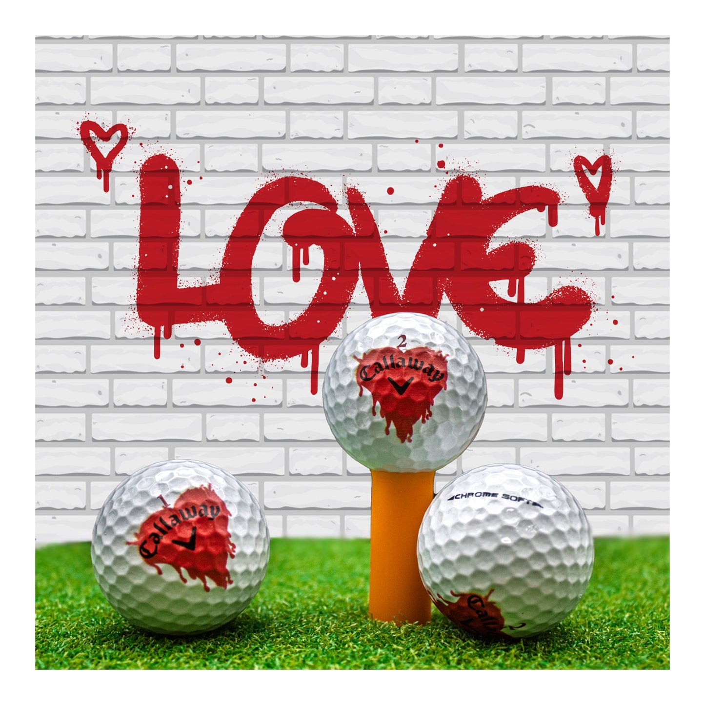 Refurbished Callaway Chrome Soft Bleeding Hearts Golf Balls
