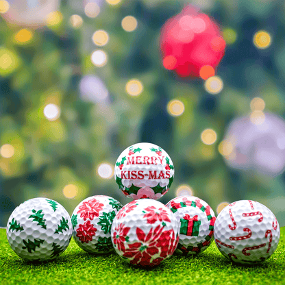 New Novelty Deluxe Christmas 2 Mix Golf Balls