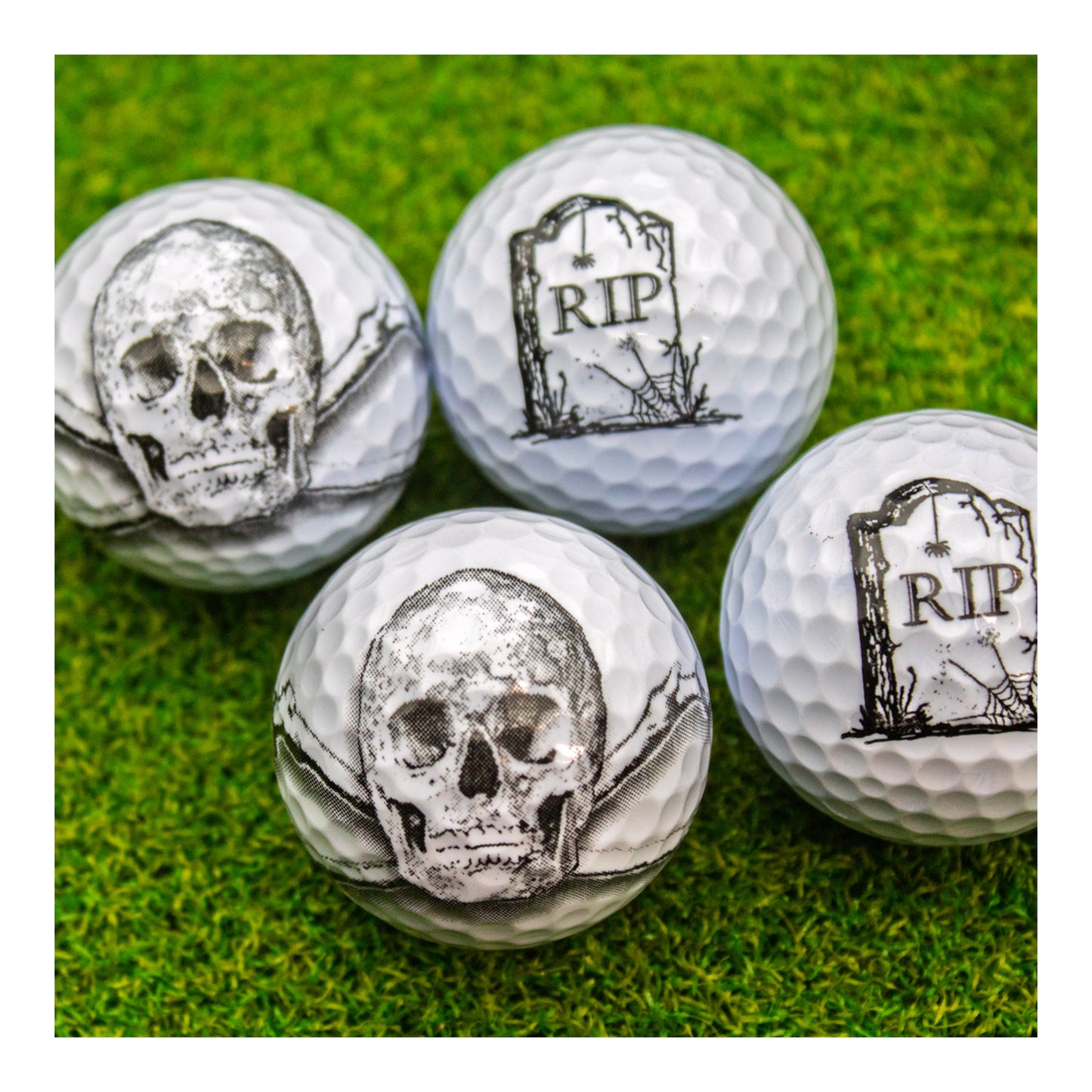 New Novelty Skulls RIP Golf Balls