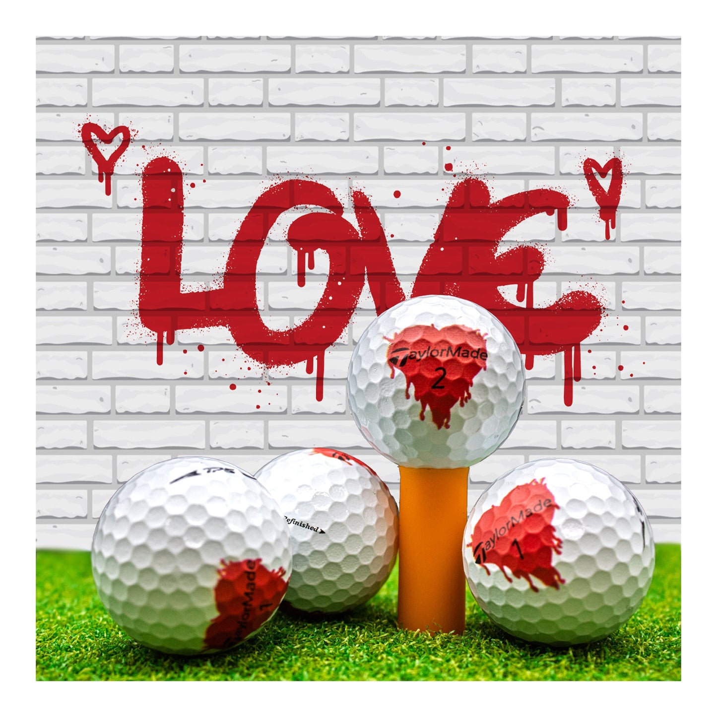 Refurbished TaylorMade TP5 Bleeding Hearts Golf Balls